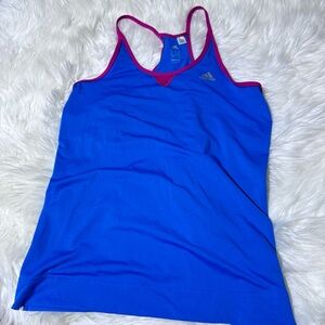 Adidas blue/pink tank size L